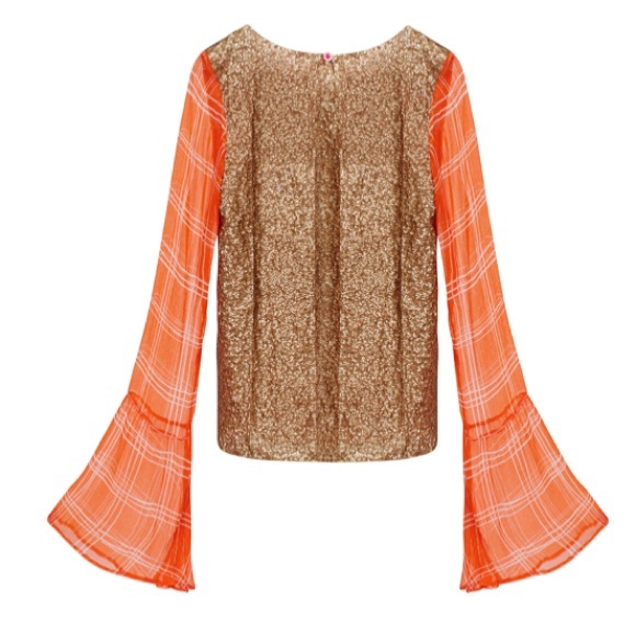 NWT ROOPA Hummingbird Sequin Blouse - Picture 4 of 8